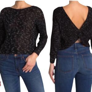 ABOUND Black and White Twist Back Sweater!